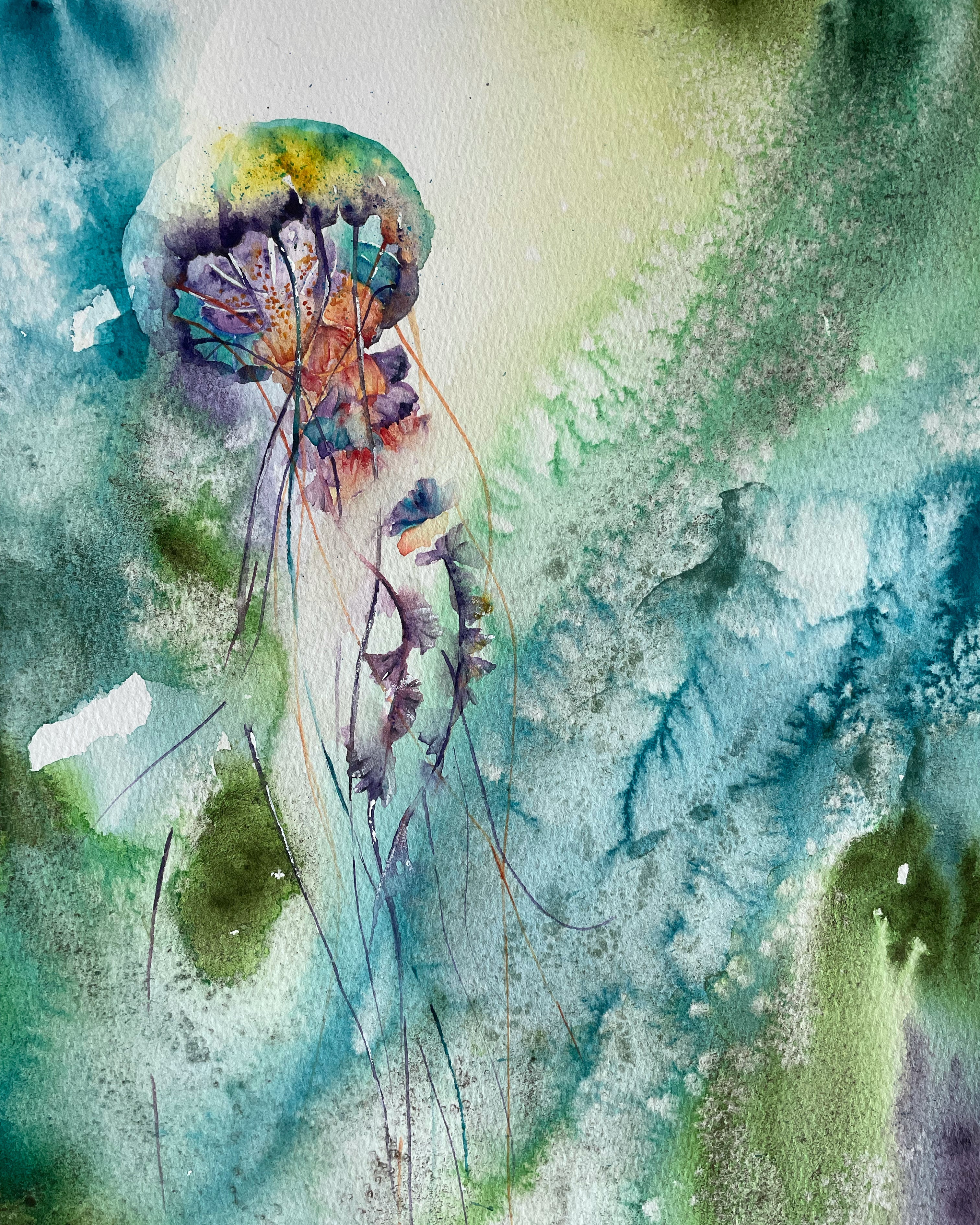 Original Jellyfish Watercolour artwork