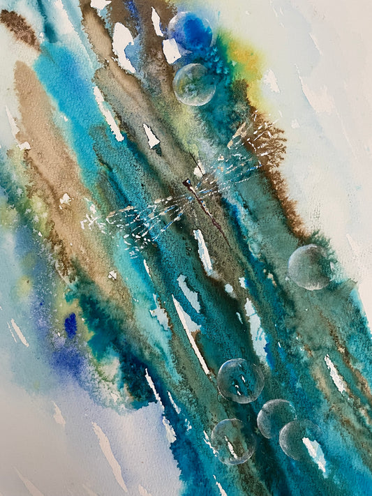 Original Dragonfly Watercolour artwork