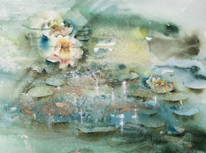 Original Yellow Lily Watercolour artwork