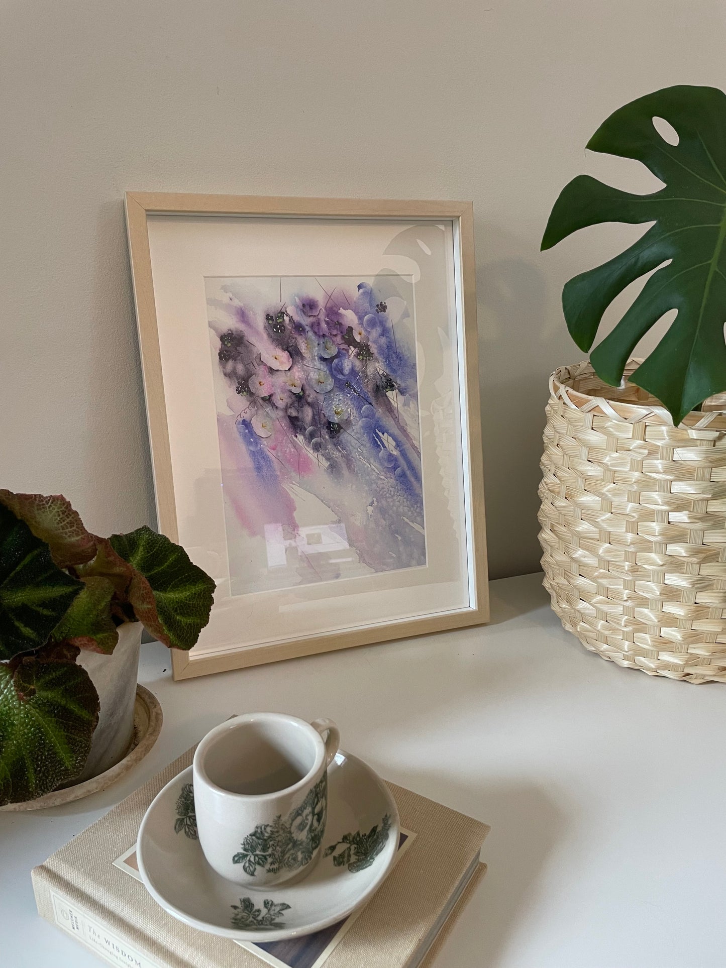 Original Purple Dragonfly Watercolour artwork