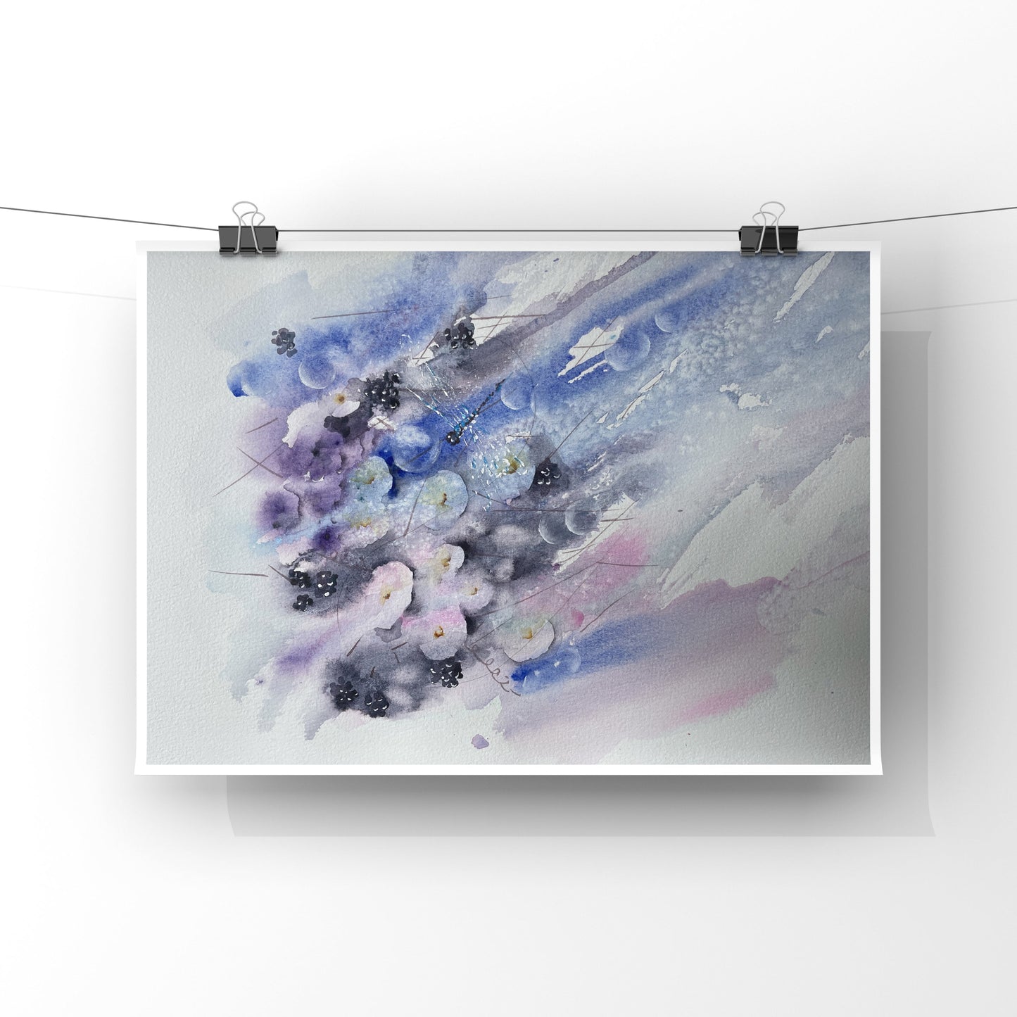 Original Purple Dragonfly Watercolour artwork